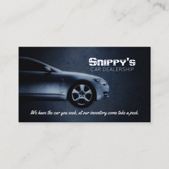Car Dealership Slogans Business Card (Front)