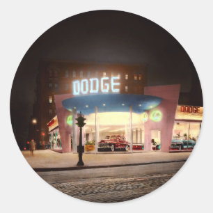 Car - Dealership - We have night hours 1948 Classic Round Sticker