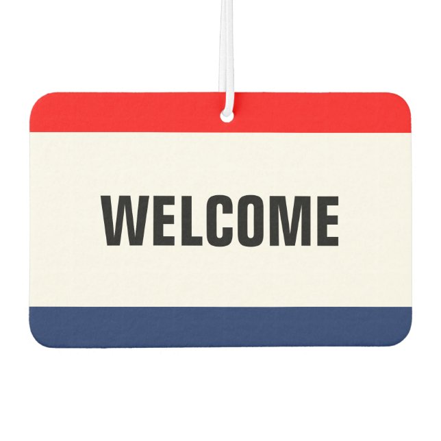 Car Dealership Welcome Promotion Customisable Air Freshener (Front)