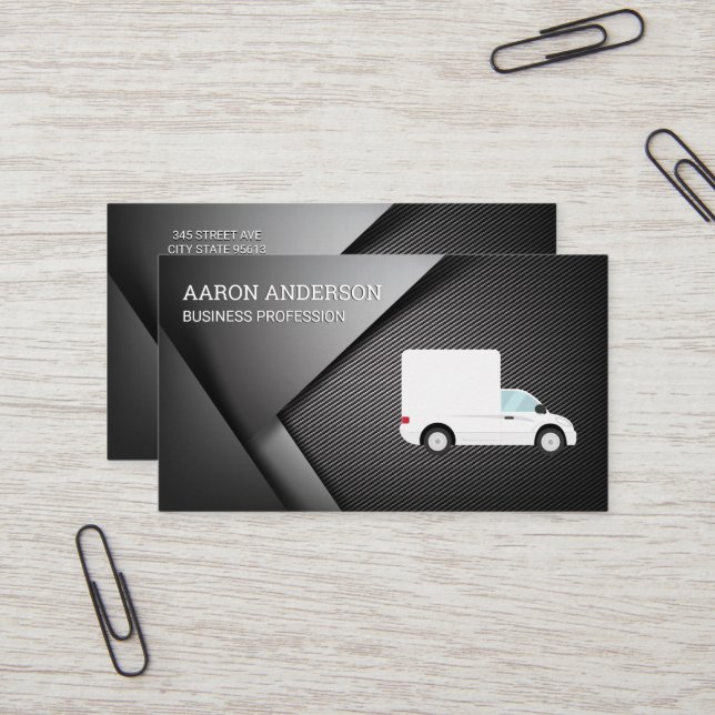 Car Delivery Driver Business Card (Front/Back In Situ)