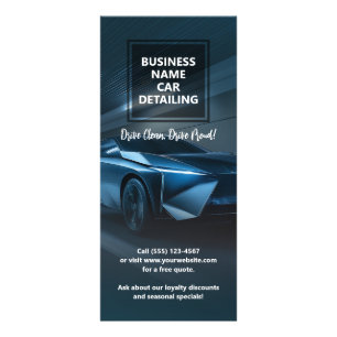 Car Detail Service Options - Vehicle Care Rack Card