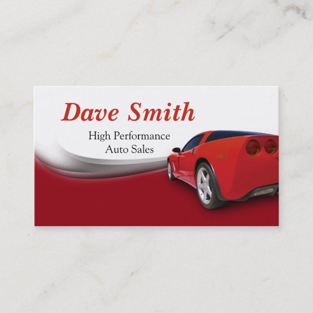 Car Detailer and Service Business Card (Front)