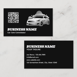 Car Detailer Black Business Card