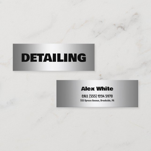 Car Detailer Mini Business Card (Front/Back)