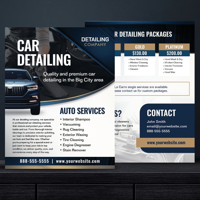 Car Detailing Auto Cleaning Service Flyer Template (Creator Uploaded)
