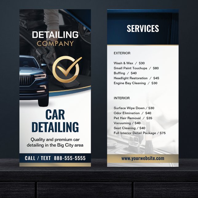 Car Detailing Auto Cleaning Services Price List Menu (Creator Uploaded)