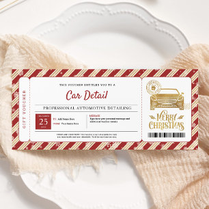 Car Detailing Christmas Gift Certificate Invitation