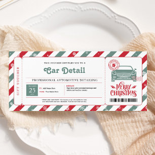 Car Detailing Christmas Gift Certificate Invitation
