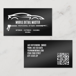🚿 Car Detailing Custom QR Business Card