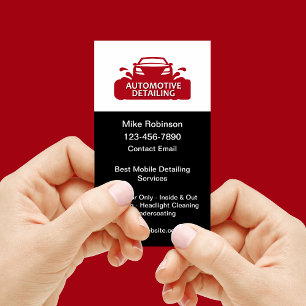 Car Detailing Modern Custom Business Cards