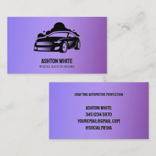 Car Detailing Purple Business Card