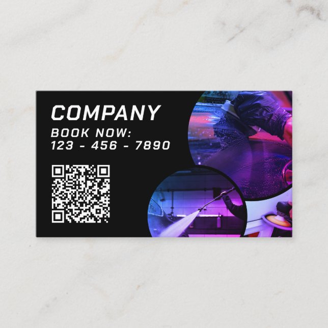 Car detailing services images Business Card (Front)