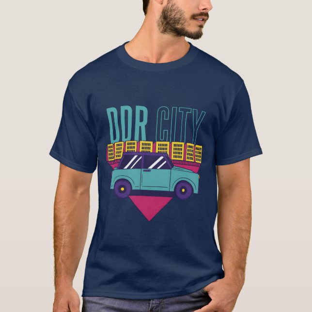 Car driving through city family T-Shirt (Front)