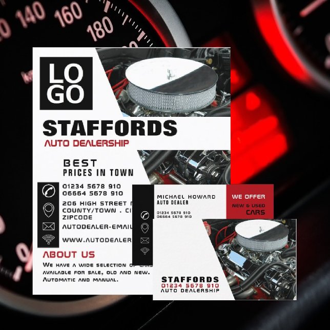 Car Engine, Auto Dealership Advertising Flyer (Creator Uploaded)