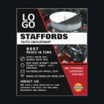 Car Engine, Auto Dealership Advertising Flyer<br><div class="desc">Car Engine,  Auto Dealership Advertising Flyers By The Business Card Store.</div>