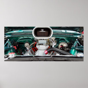 Car engine poster
