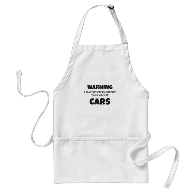 Car Enthusiast Gift Warning May Talk About Cars Gi Standard Apron (Front)