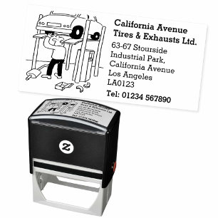 Car Exhausts & Tires Garage Business Self-inking Stamp