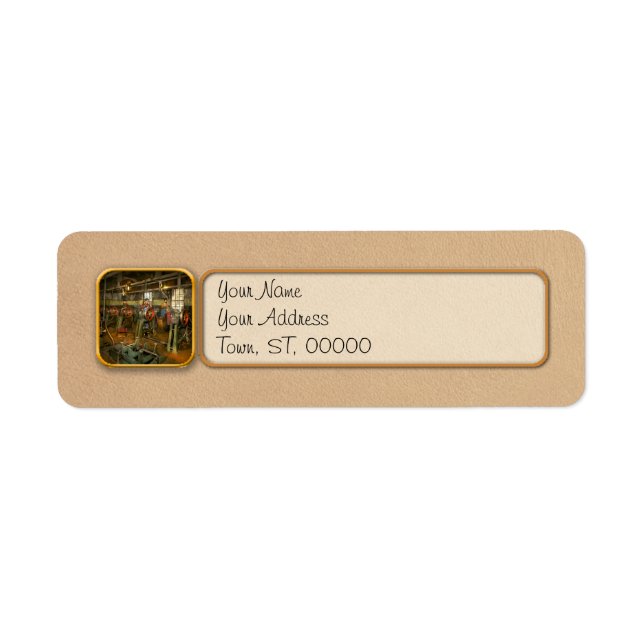 Car - Factory - Engine testing 1903 Return Address Label (Front)