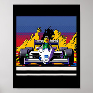 Car For Mechanic Sports Fan Retro 90s Video Game 1 Poster