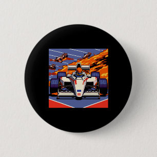 Car For Mechanic Sports Fan Retro 90s Video Game 6 Cm Round Badge