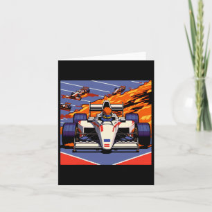 Car For Mechanic Sports Fan Retro 90s Video Game Card