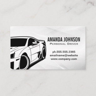 Car Front View Logo   Drivera Side View Business Card
