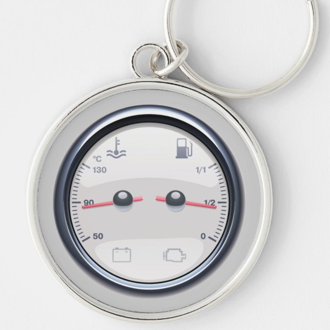 Car Fuel Temperature Metre KeyChain (Front)