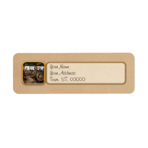 Car - Garage - Blue collar work 1923 Return Address Label