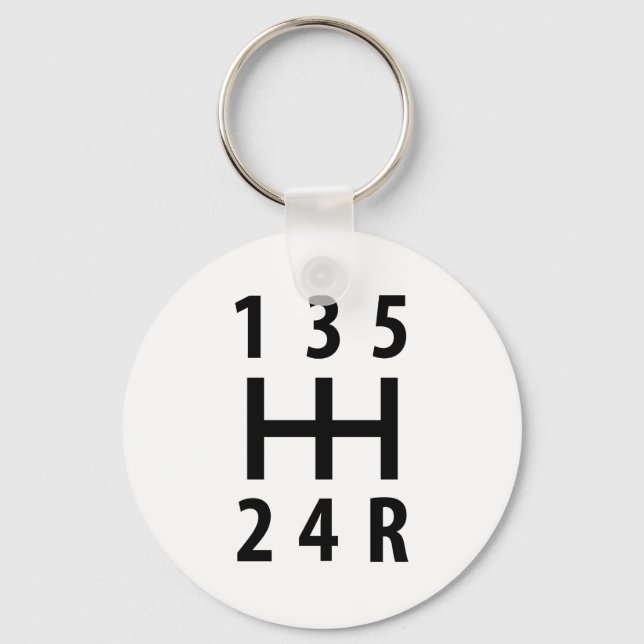 car gear shift 5 key ring (Front)