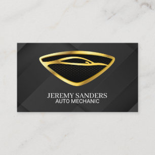 Car Gold Logo Auto Services Business Card