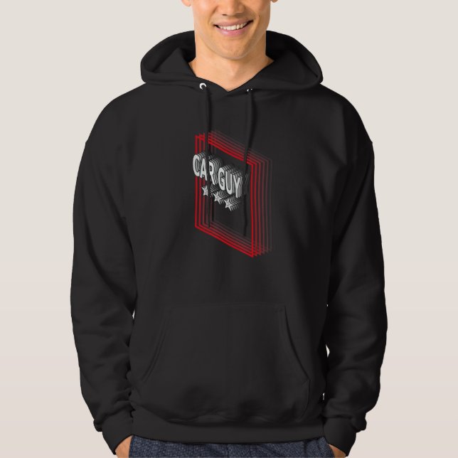 Car Guy Job Title Appreciation Retro Hoodie (Front)