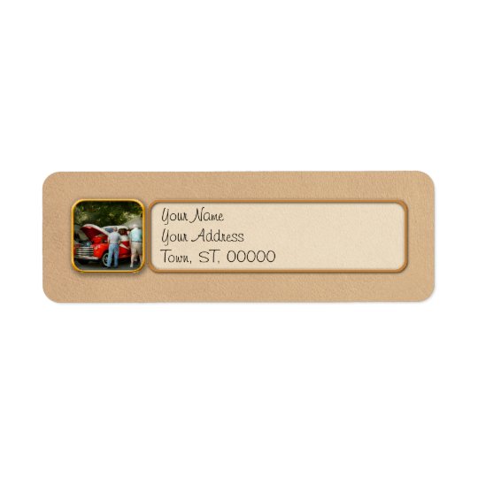 Car - Guys and cars Return Address Label