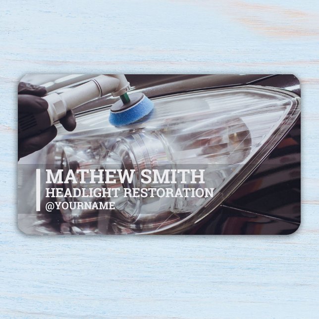 Car Headlight Restoration Business Card (Creator Uploaded)