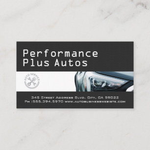 Car Headlights   Performance Autos   Repair  Business Card