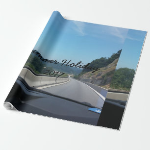 Car Holiday Mountains Europe Austria Photography Wrapping Paper