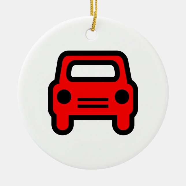 Car Icon Ceramic Ornament (Front)