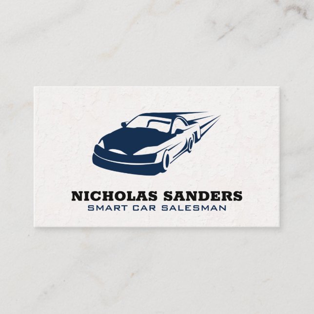 Car in Motion | Salesman Dealership Business Card (Front)