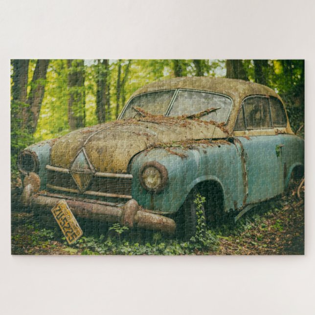 car in the woods puzzle (Horizontal)