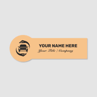 Car Insurance logo modern minimalist name tag