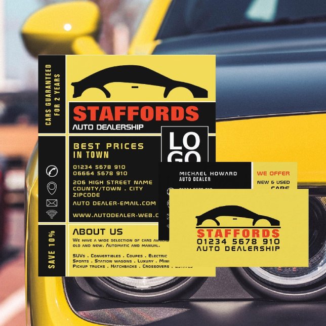 Car Logo, Auto Dealer Business Card (Creator Uploaded)