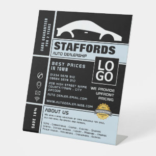 Car Logo, Auto Dealership Advertising Pedestal Sign