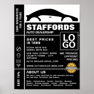 Car Logo, Auto Dealership Advertising Poster