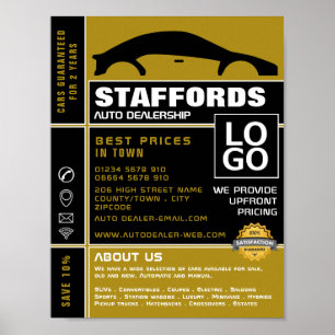 Car Logo, Auto Dealership Advertising Poster