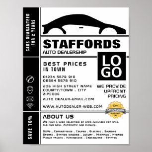 Car Logo, Auto Dealership Advertising Poster
