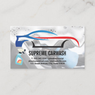 Car Logo   Auto Detailing Interior   Soap Suds Business Card