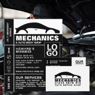 Car Logo, Auto Mechanic & Repairs Advertising Flyer