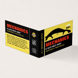 Car Logo, Auto Mechanic & Repairs, Detailed Business Card