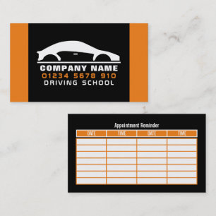 Car Logo, Driving School/Instructor Appointment Business Card