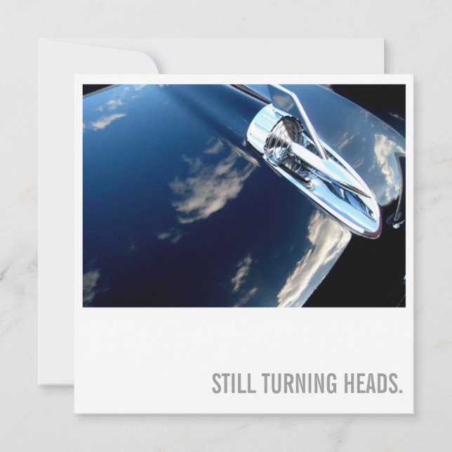 Car Lover 50th Birthday - Turning Heads Invitation (Front)